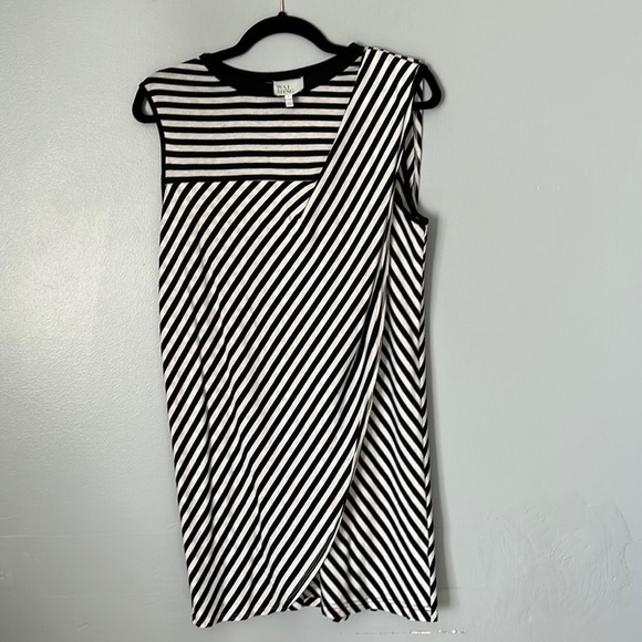 Wai Ming sleeveless knit drape front dress size small - Picture 1 of 5